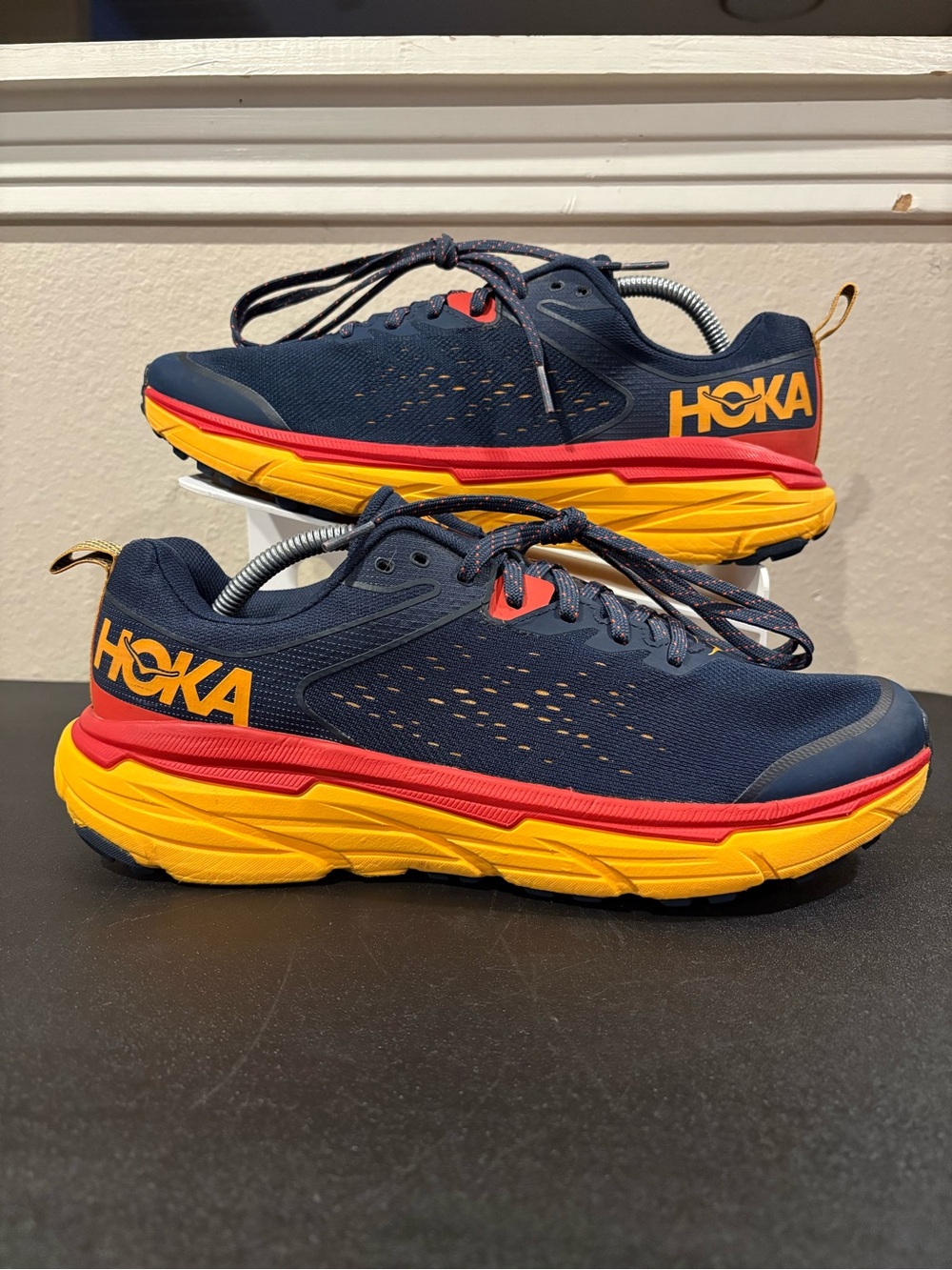 Hoka One One Challenger ATR 6 Trail Running Shoes Mens Sz 10.5 Blue 1106510 OSRY